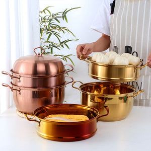 The Ultimate Cooking Companion: Stainless Steel Multi-layer Cooking Pot