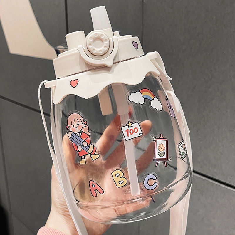 Discover the Joy of Sipping with Our Straw Plastic Portable Water Bottle