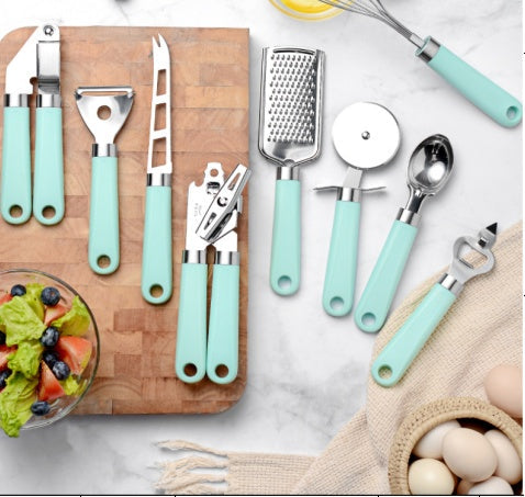 The Essential Kitchen Upgrade: Creative Plastic Handle Stainless Steel Kitchen Utensils