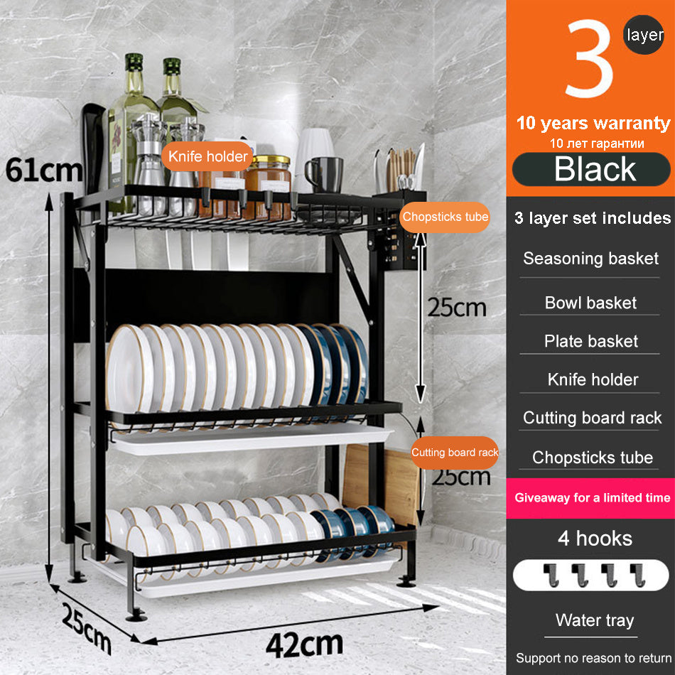 Integrated Kitchen Supplies Storage Rack