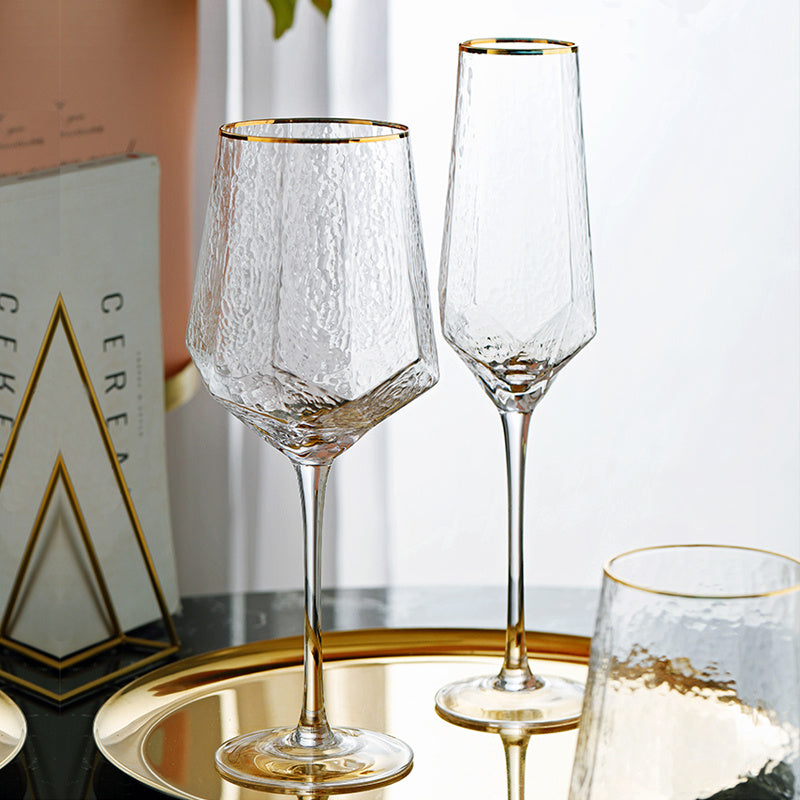 Red wine glass set