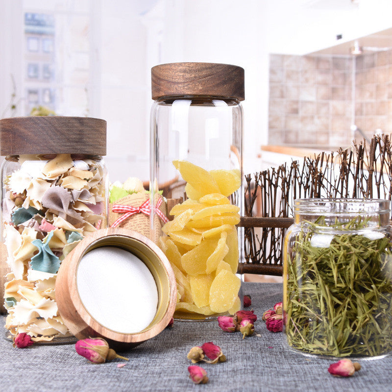 Large Transparent Storage Bottle Glass Packaging Jar