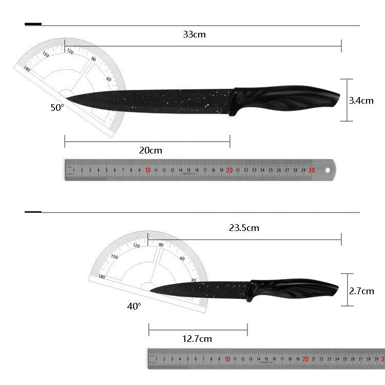 A Full Set Of Kitchen Knives