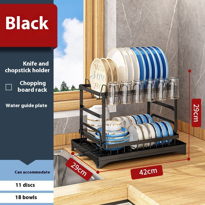 Simple Home Kitchen Dish Storage Drain Rack