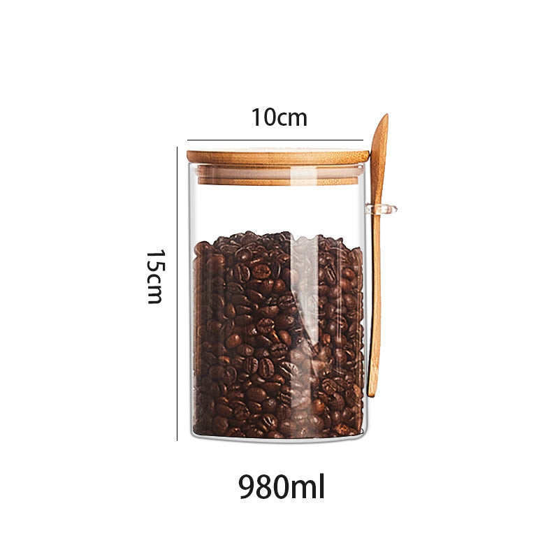 Wood Spoon Glass Storage Tank