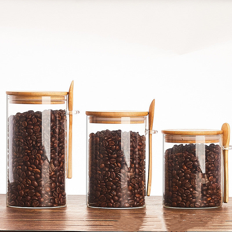 Wood Spoon Glass Storage Tank