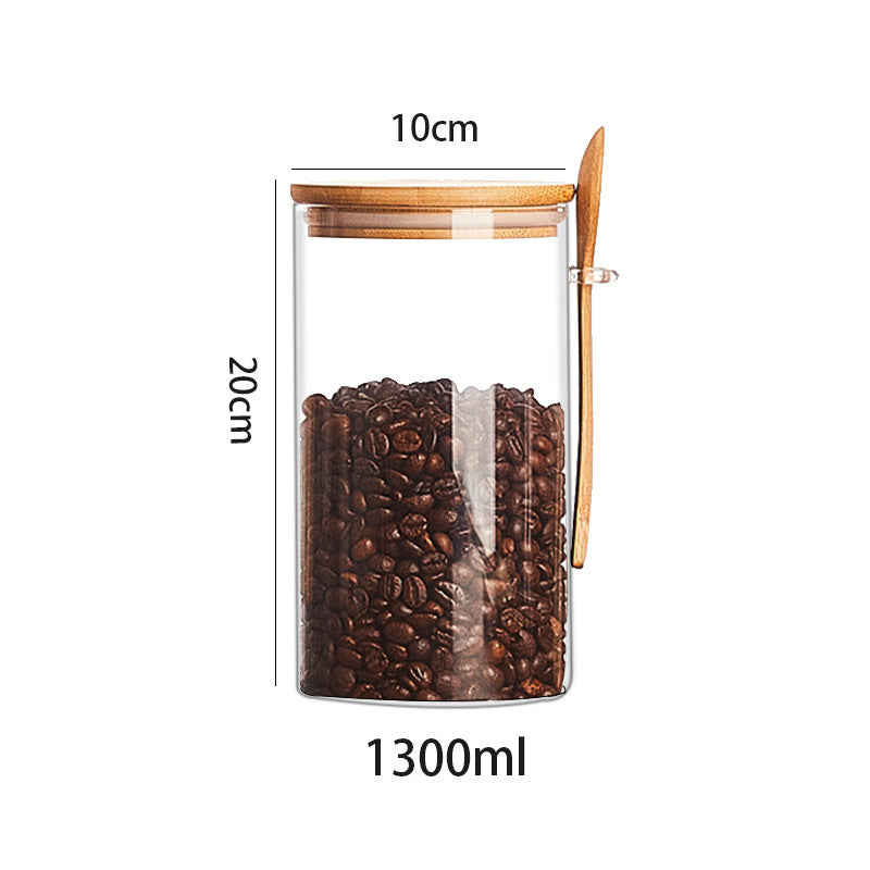 Wood Spoon Glass Storage Tank